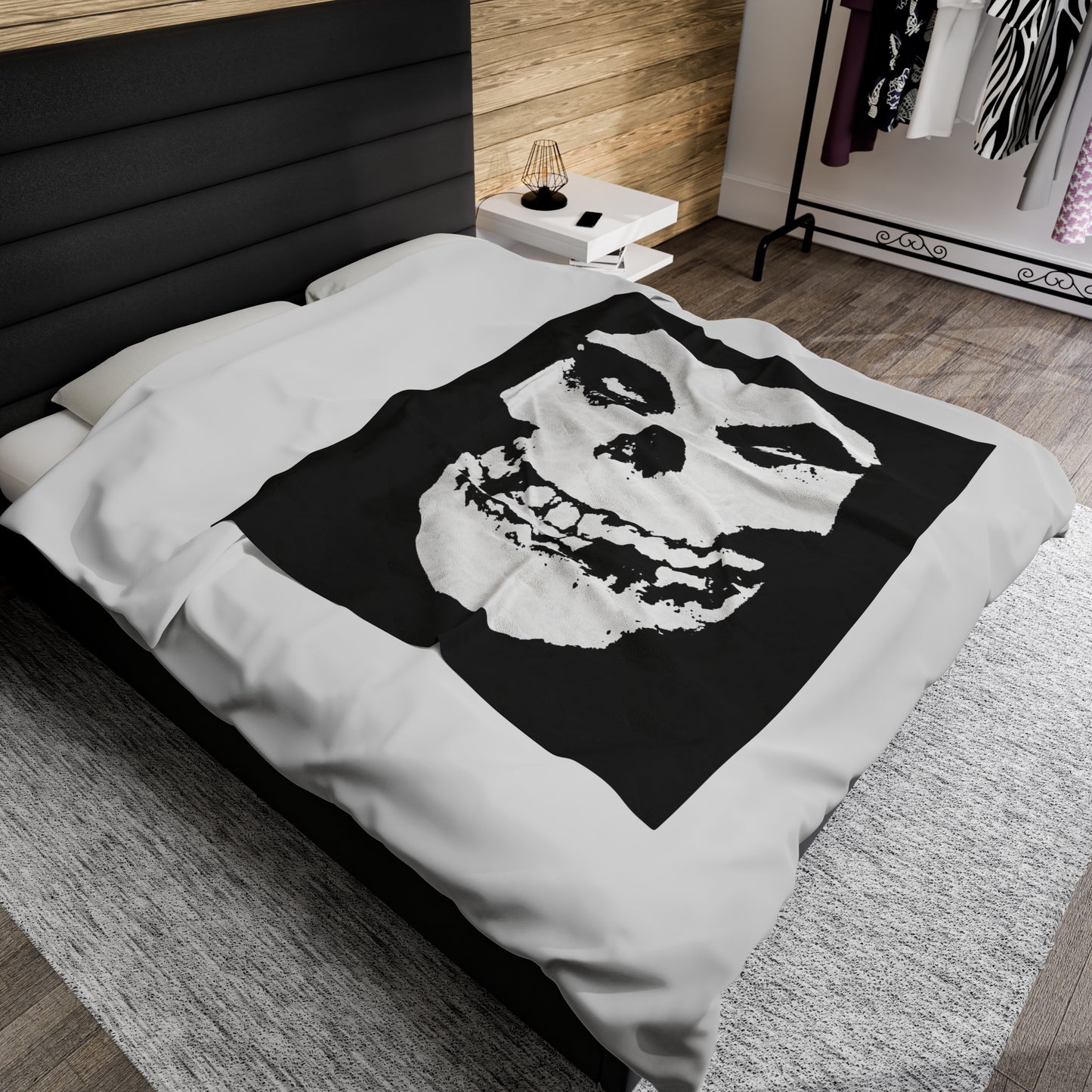 Misfits Fiend Skull 50X60 Velveteen Plush Blanket